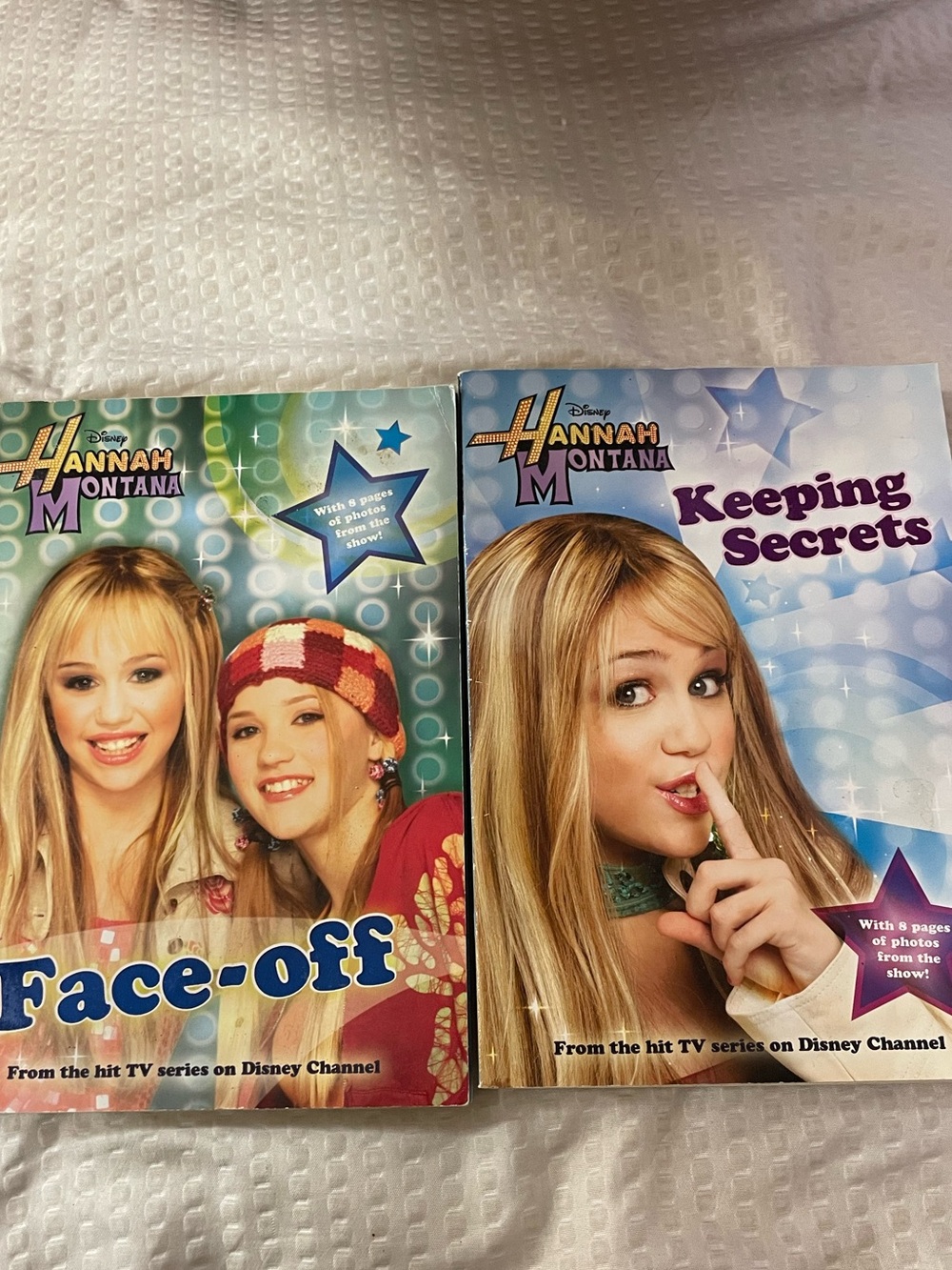 Hannah Montana Keeping Secrets & Face-off Book Set - Blue and Teal Covers